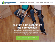 Tablet Screenshot of downpaymentresource.com